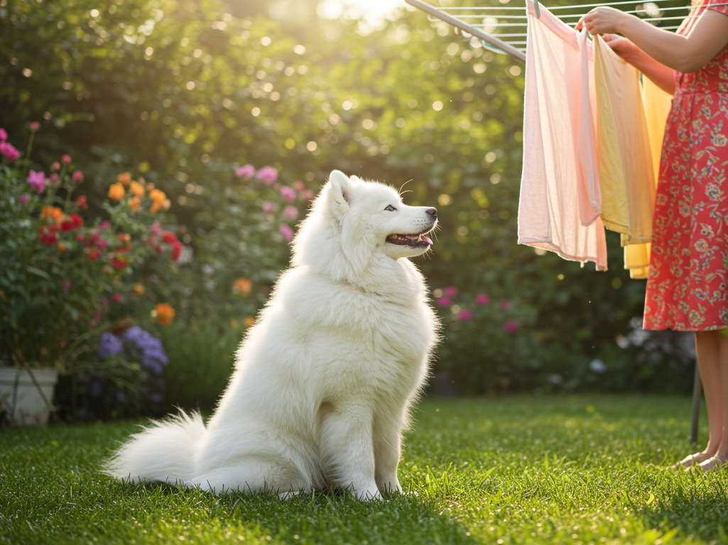 Por que os cachorros puxam roupa do varal